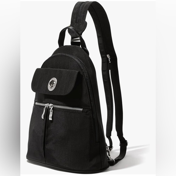 Baggallini Naples Convertible Small Daypack Sling Crossbody, Black - Picture 2 of 9